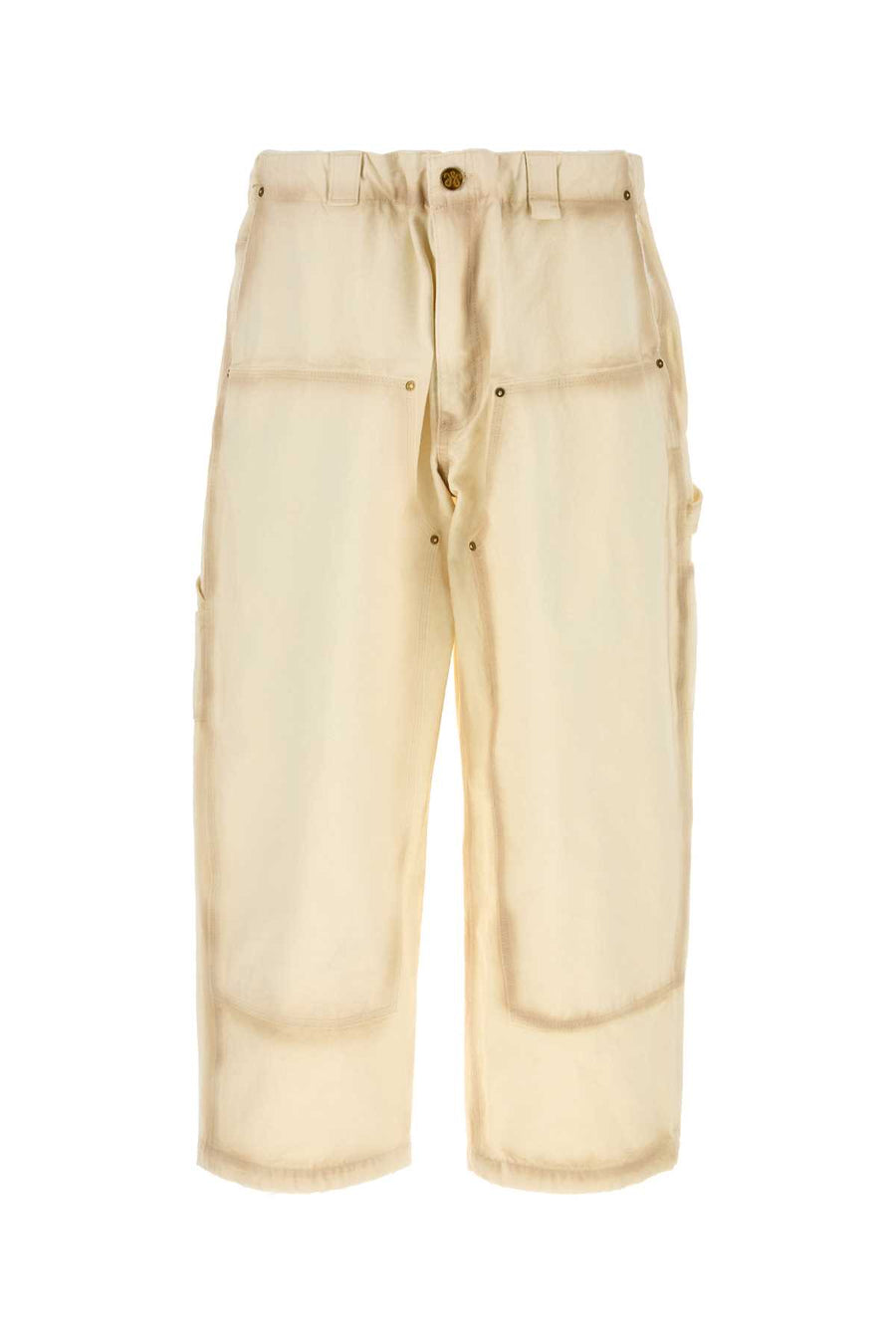 Willy Chavarria Toluca 100% Cotton cargo pants in beige
