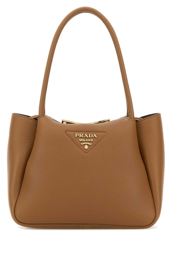 Prada Mano Exterior: 100% Leather shoulder bag in brown