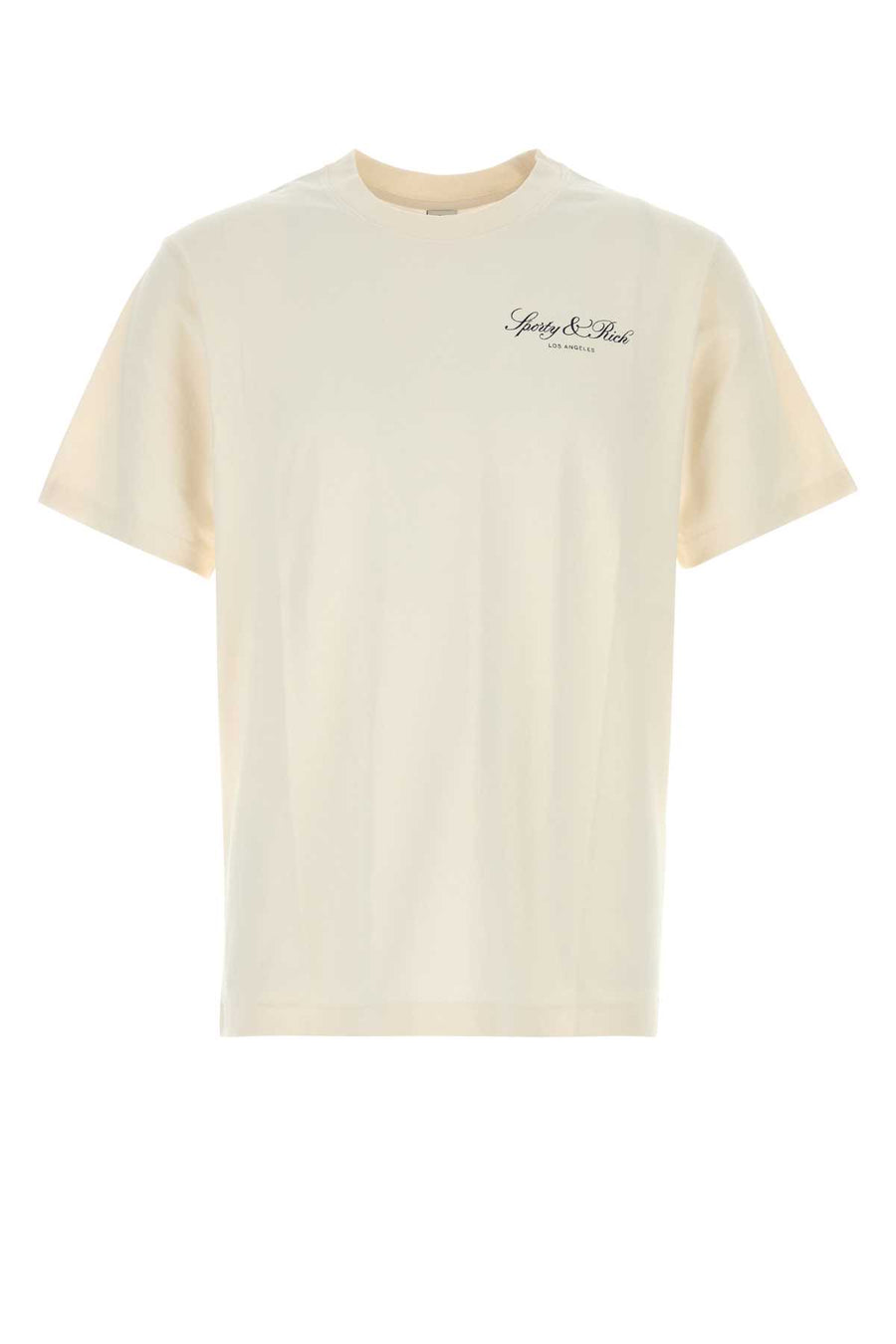 Sporty & Rich Tshirt Exterior: 100% Cotton t-shirt in ivory