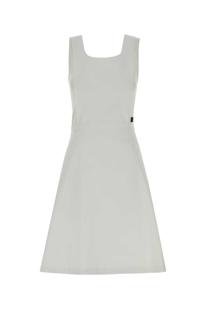 White Poplin Dress Bianco Exterior: Cotton Abiti