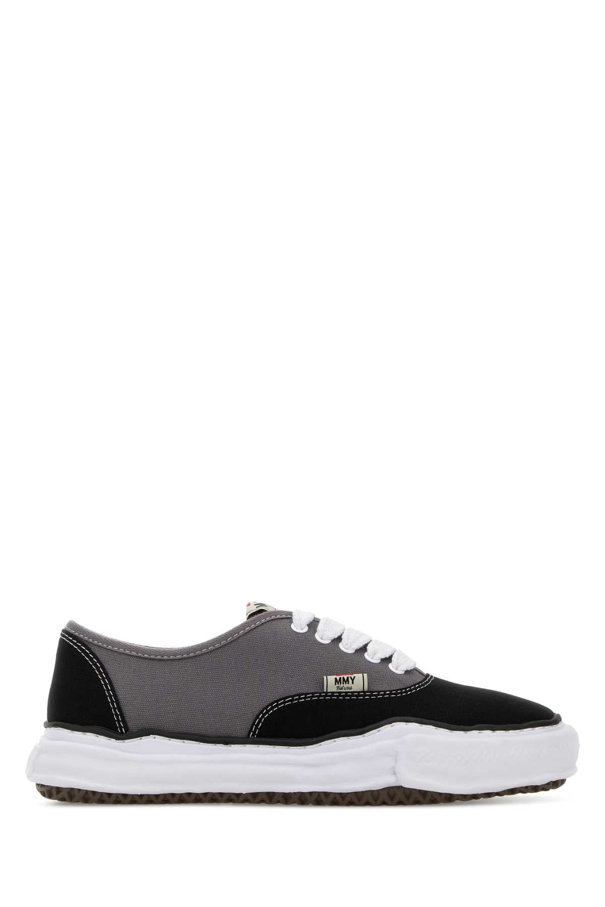 Two-Tone Canvas Sneakers Blkgry
