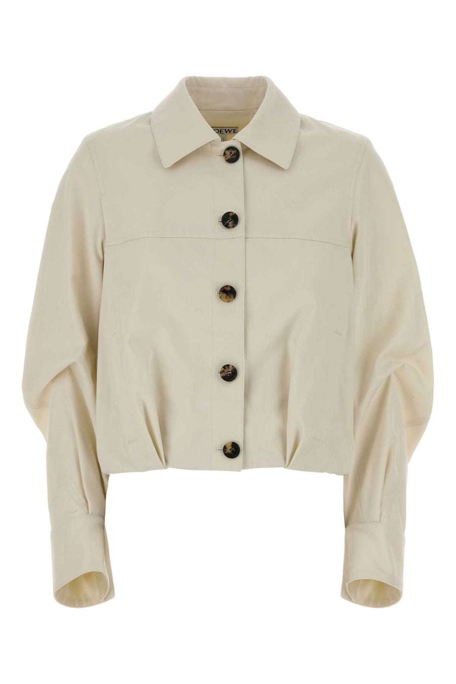 Loewe Exterior: 90% Cotton 10% Silk; Lining: 100% Viscose jacket in ivory