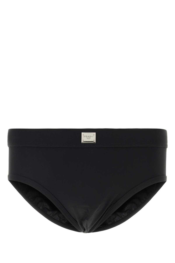 Dolce & Gabbana Exterior: 74% Nylon 26% Elastane; Lining: 88% Nylon 12% Elastane swimming brief in black