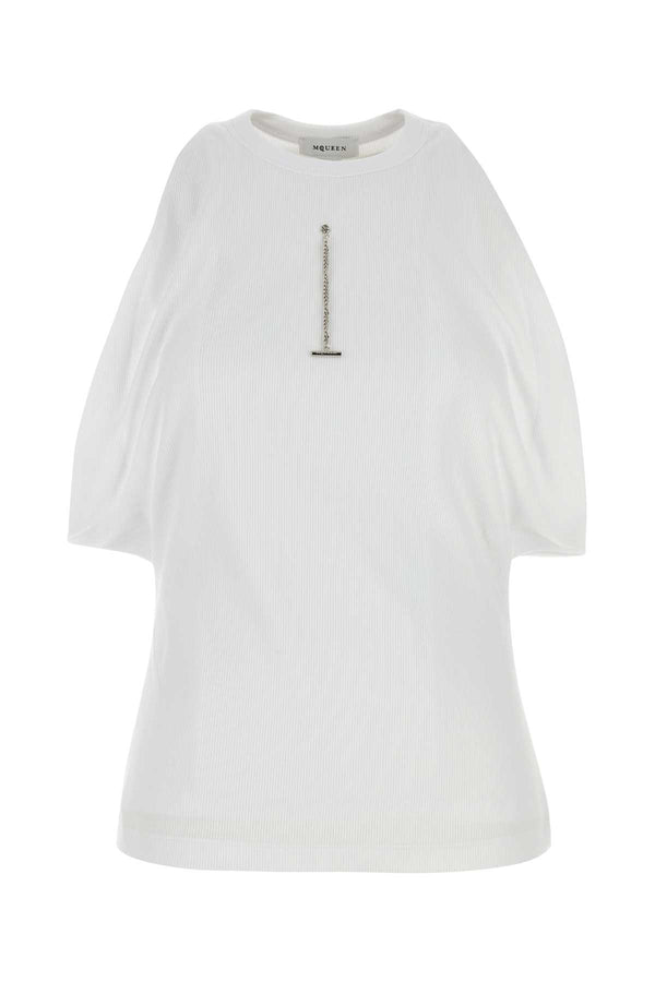 Alexander McQueen 97% Cotton tunic in white