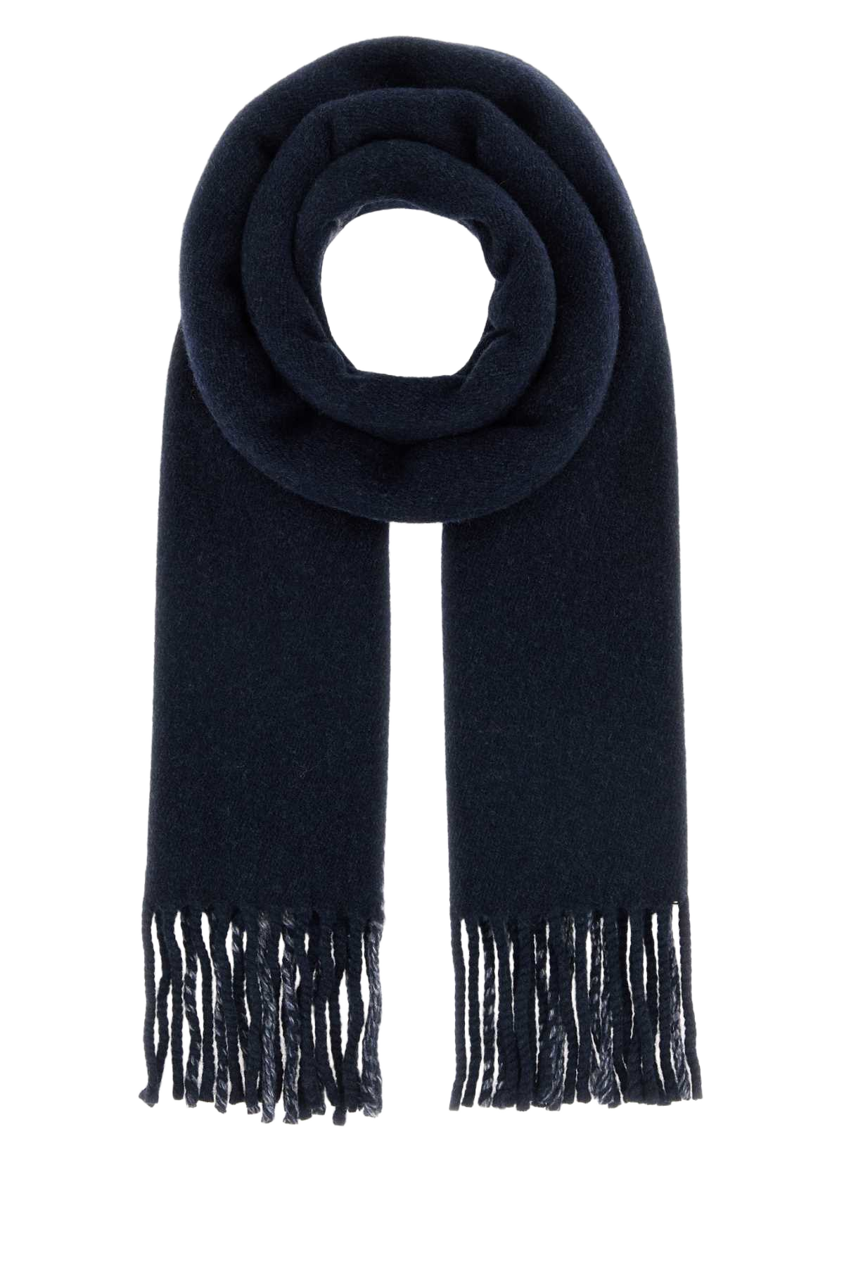 Blue Wool Blend Scarf Bleu Exterior: Cashmere Sciarpe E Foulard