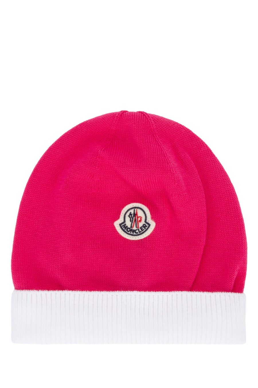 Moncler Jr CUFFIE 100% Cotton beanie in pink