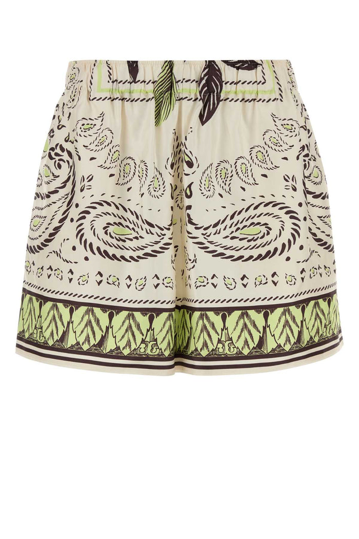 Printed Silk Shorts Mintcockatoo Pocket Bag