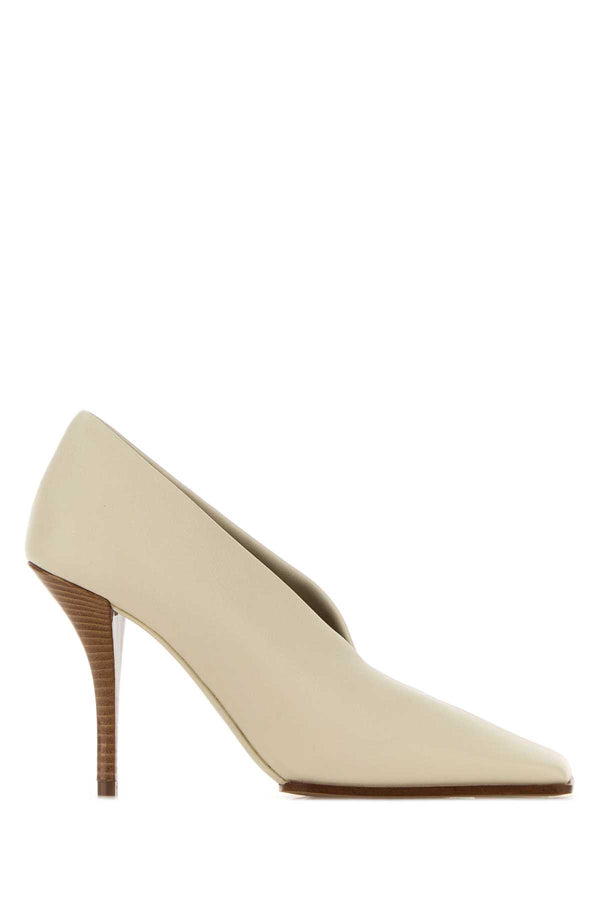 Ivory Leather Pumps Argile Scarpe Con Tacco