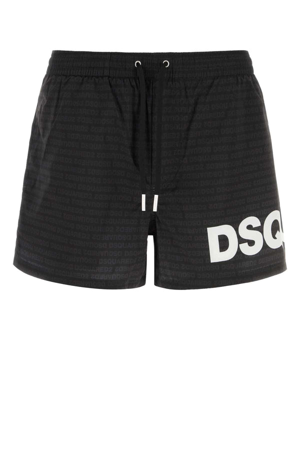 Dsquared2 Exterior: 100% Polyester swim shorts in black