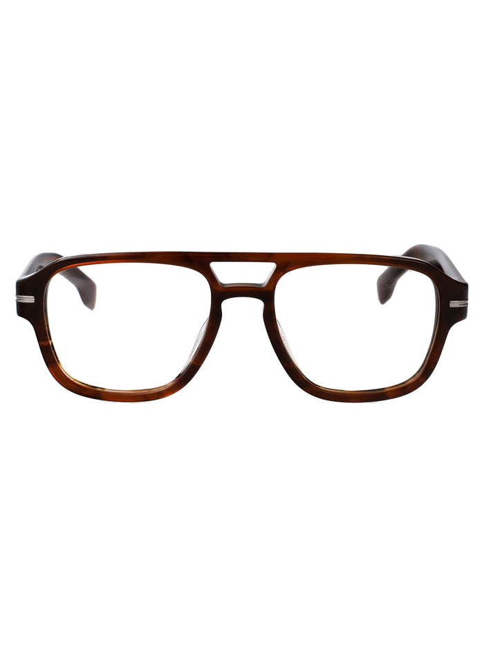 Boss 1854-G Ex4 Brown Horn Acetate Optical