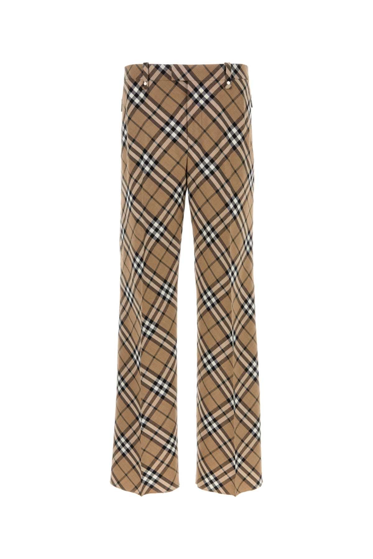 Embroidered Polyester Blend Pant Lindenipcheck Exterior: Wool Pantaloni