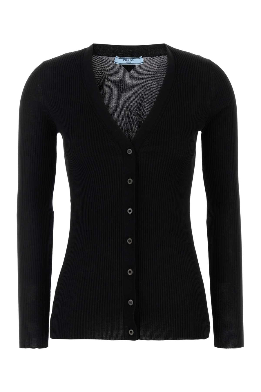Prada 100% Cotton cardigan in black