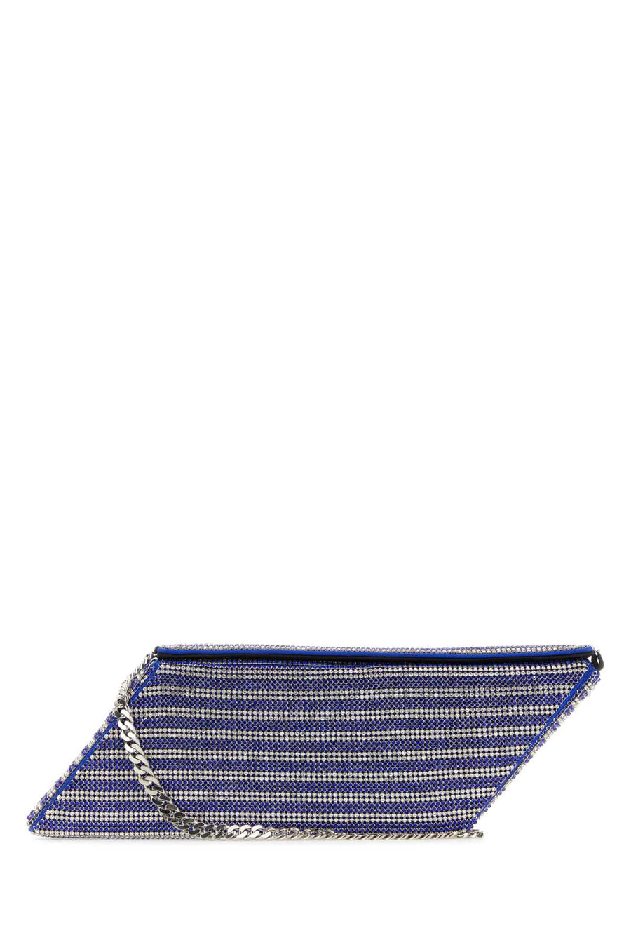 Kara Exterior: 100% Fabric; Lining: 100% Fabric clutch in blue