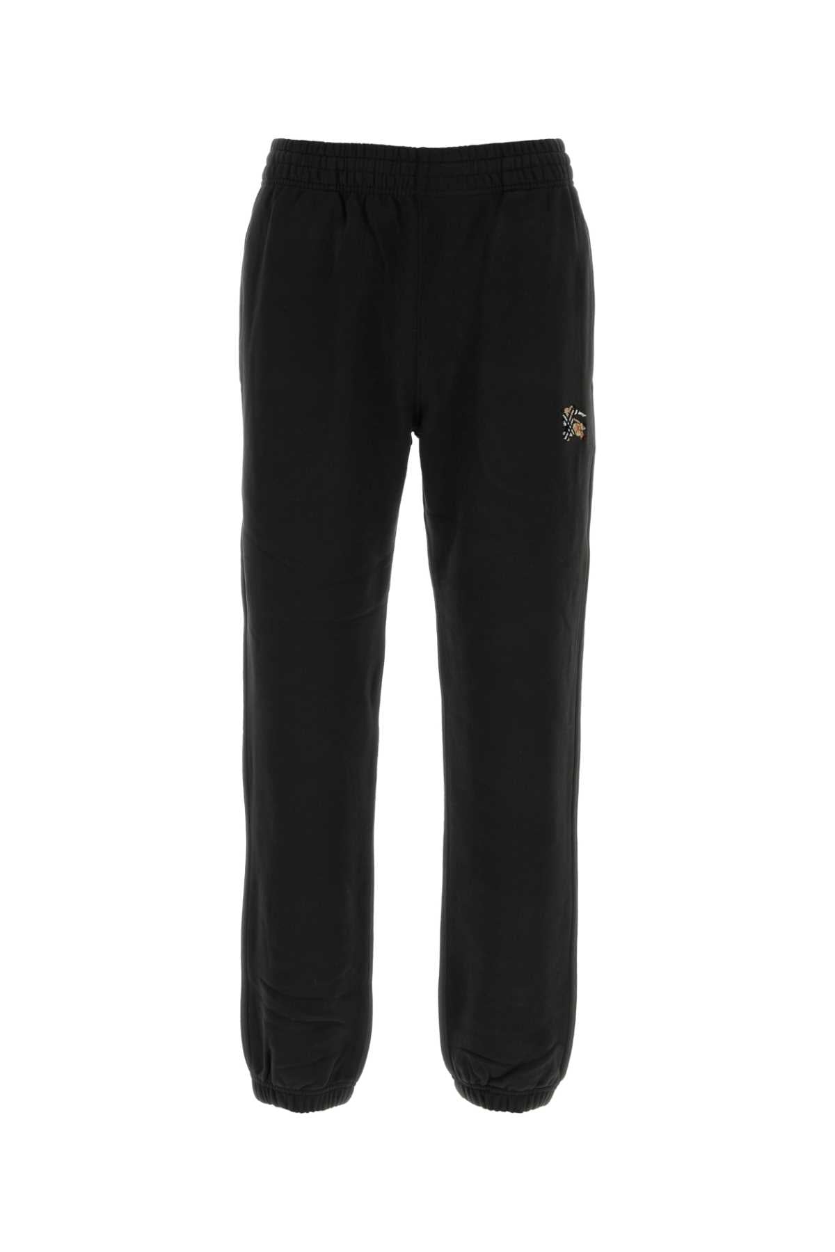 Black Cotton Pantaloni