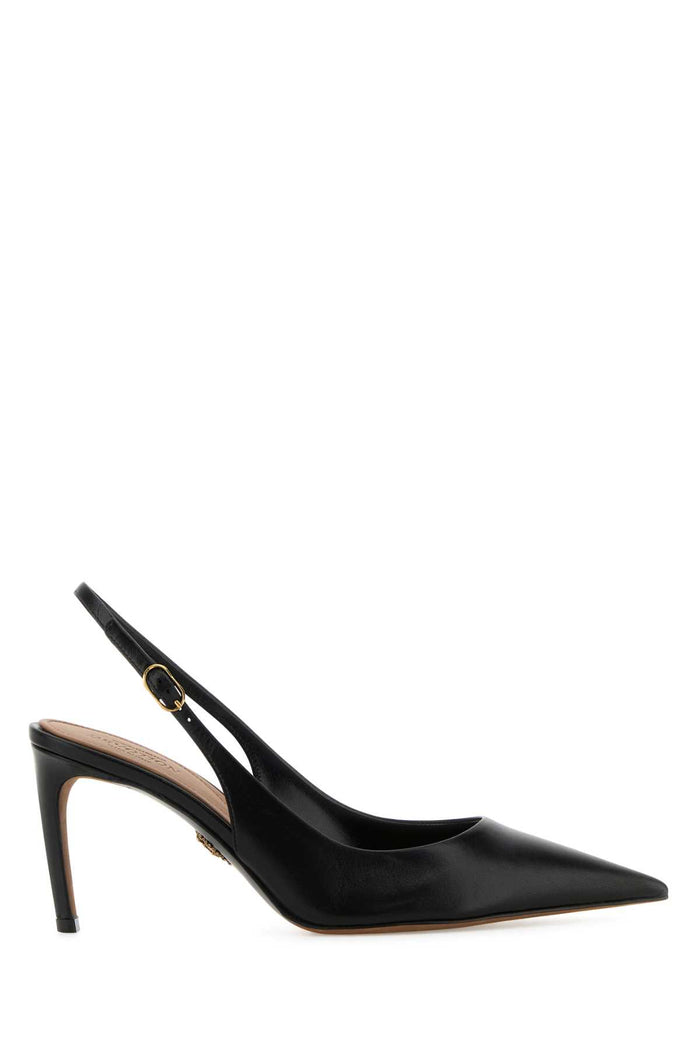 Black Leather Devotion 75 Pumps Nero Scarpe Con Tacco