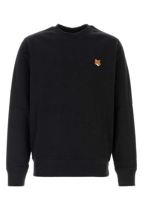 Maison Kitsune Head 100% Organic cotton sweatshirt in black