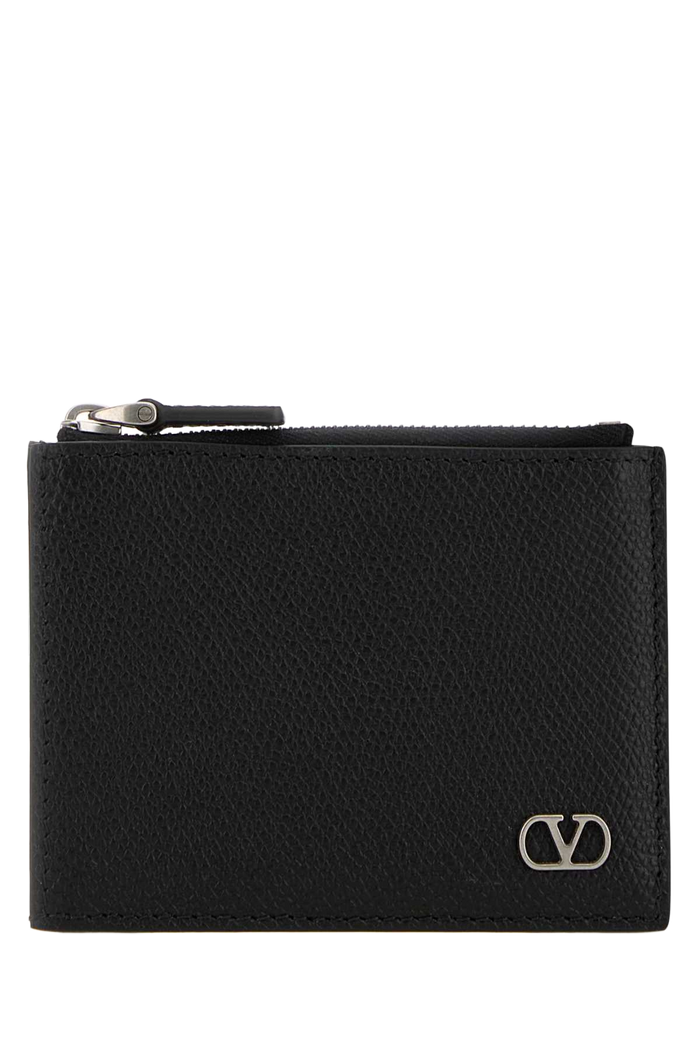 Black Leather Coin Purse Nero Calf - Bos Taurus Portafogli
