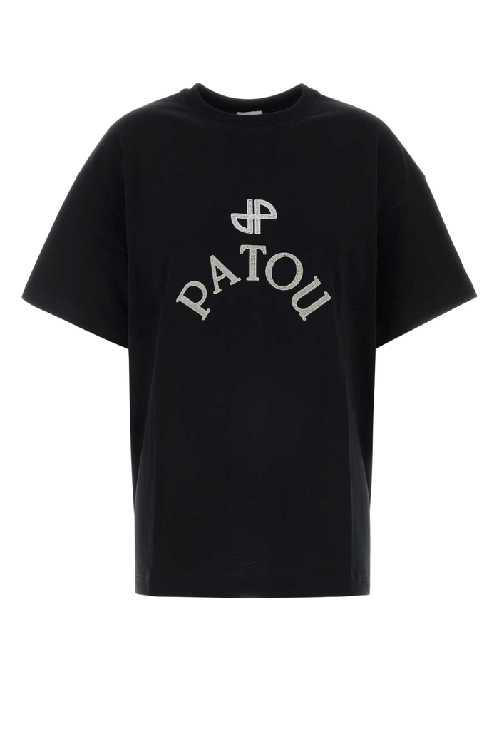 Black Cotton Oversize T-Shirt Exterior