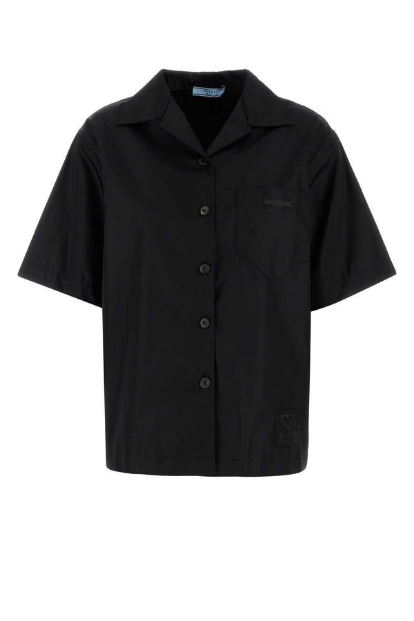 Prada 100% Recycled polyamide shirt in black