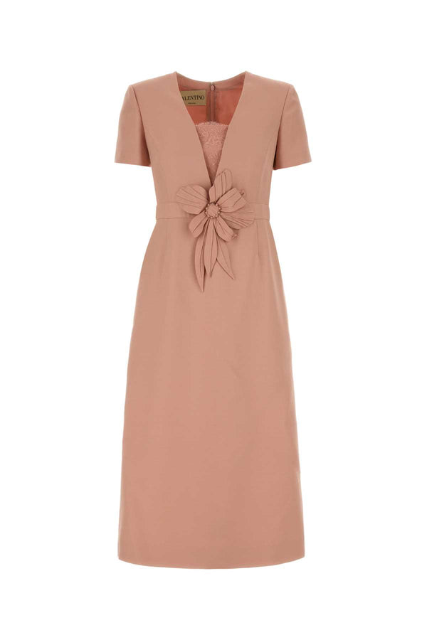 Valentino Garavani Midi 65% Wool 35% Silk (exterior); 100% Silk (lining) dress in pink