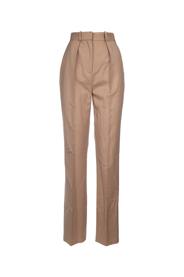 Elisabetta Franchi Linen blend trousers in beige