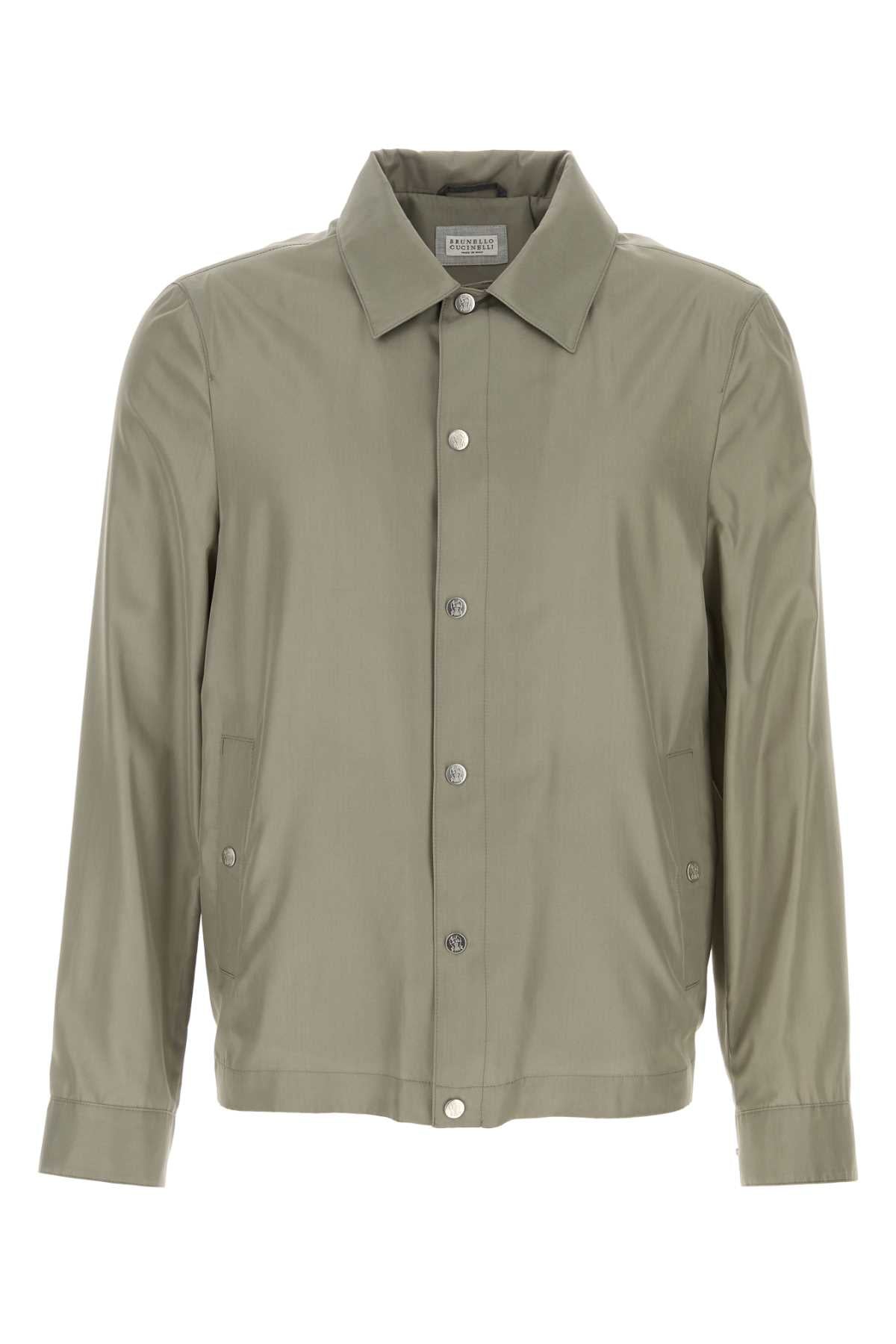 Grey Silk Blend Jacket C965 Exterior: Polyurethane Giubbini