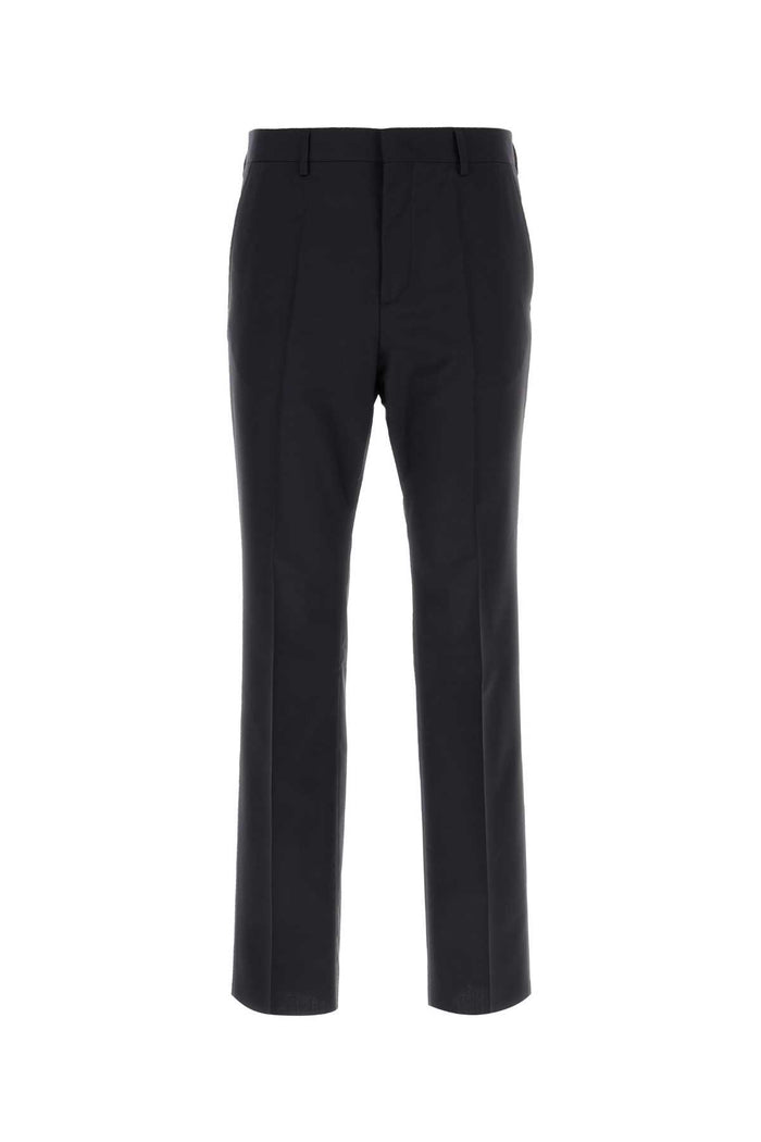 Dark Blue Wool Blend Pant Navy Exterior: Mohair Pantaloni