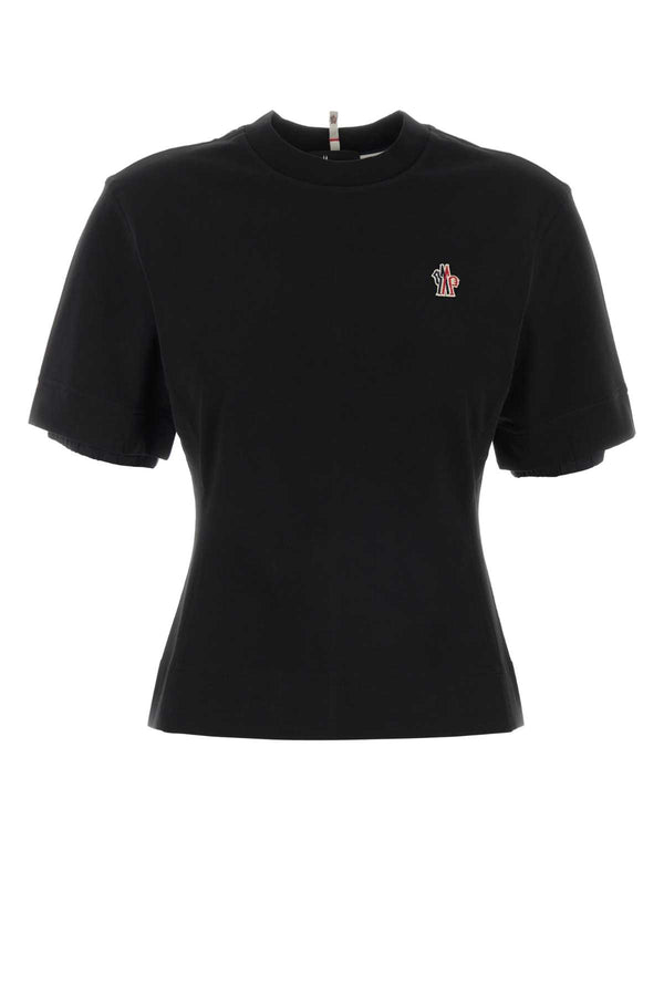 Moncler Grenoble 95% cotton t-shirt in black