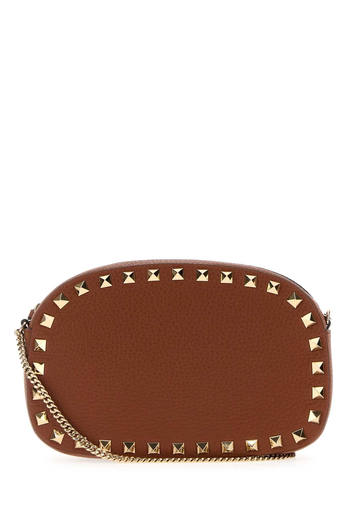 Brown Leather Rockstud Crossbody Bag Selleria Calf - Bos Taurus Borse A Tracolla