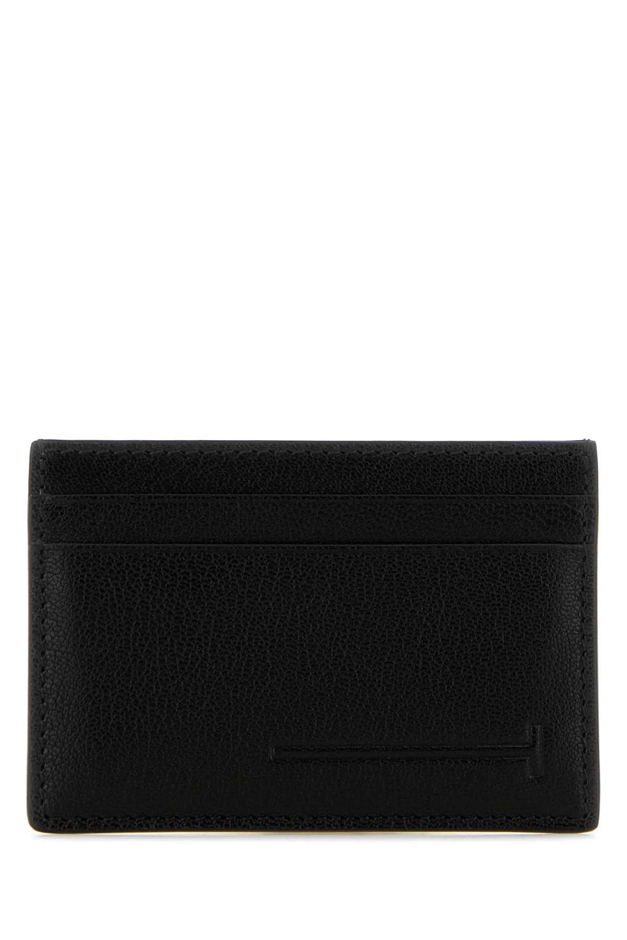 Tom Ford Grain Upper: 100% Goat Leather card case in black