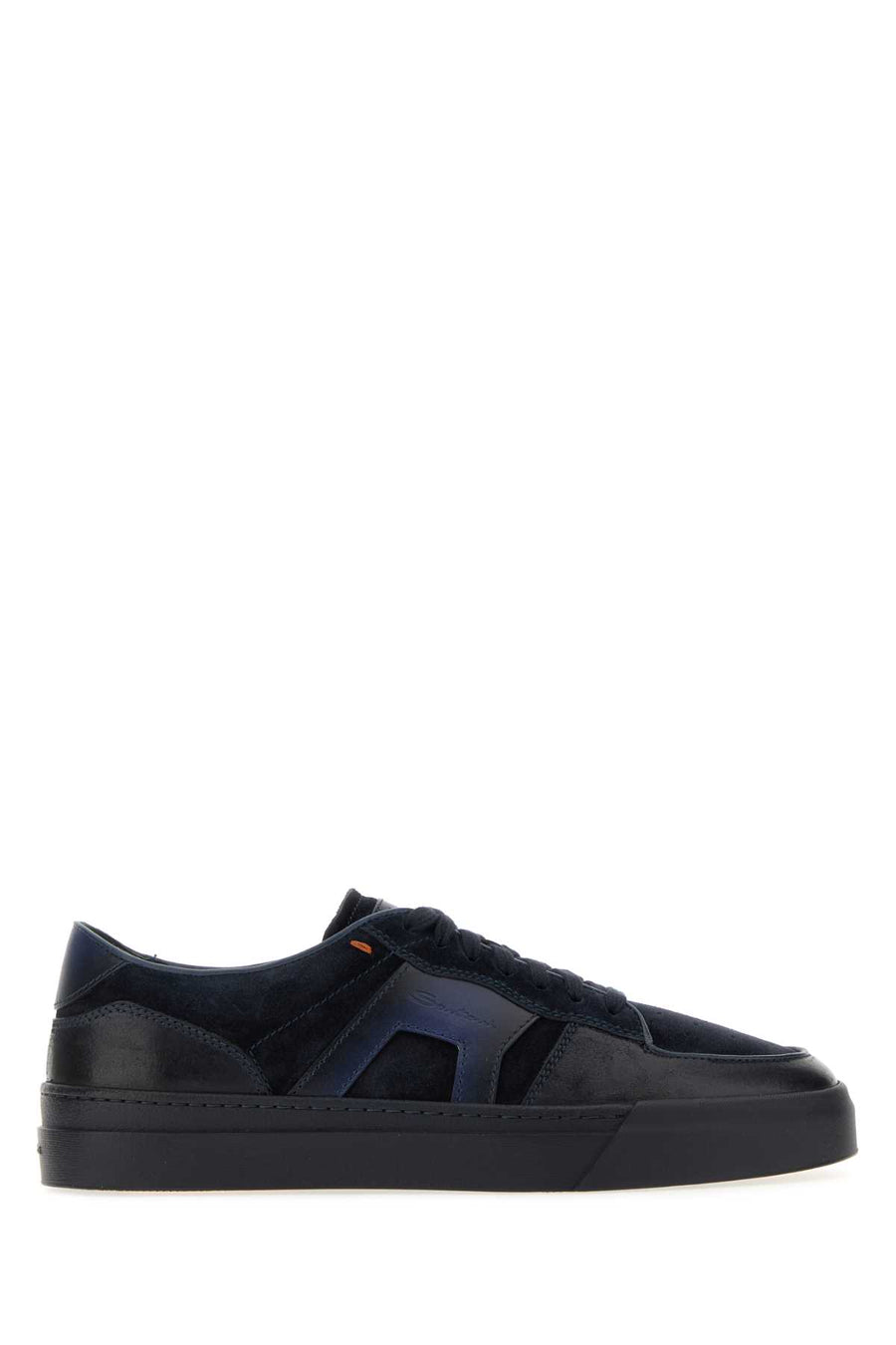 Santoni Exterior: 100% Leather sneaker in navy