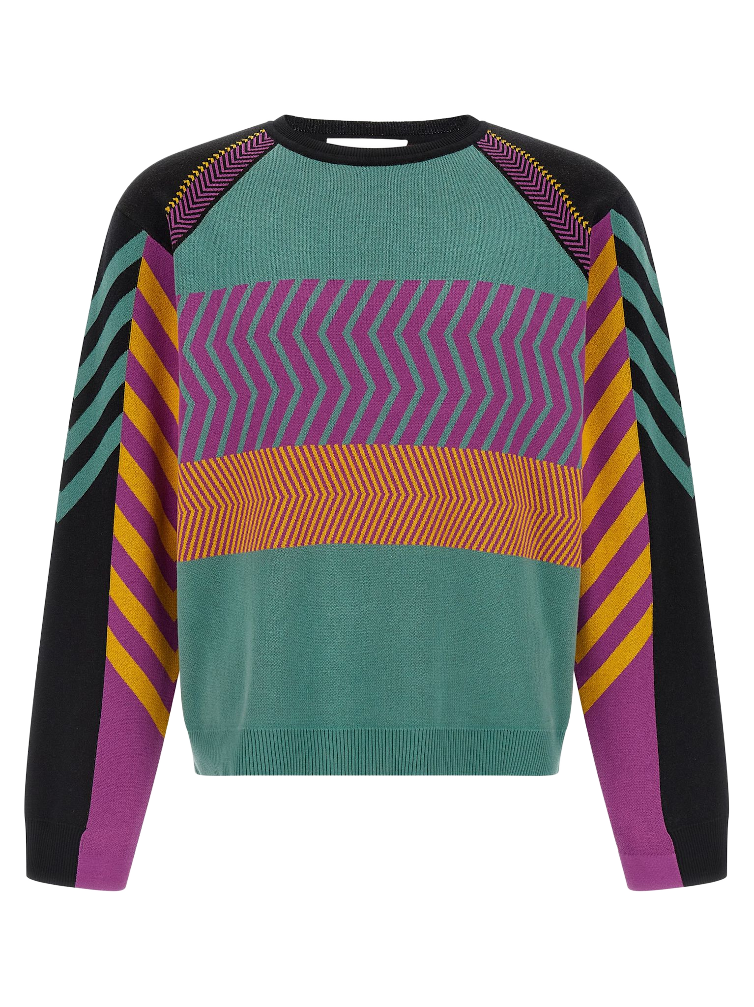 Gizi Panelled sweater Multicolor Cotton Sweater, Cardigans