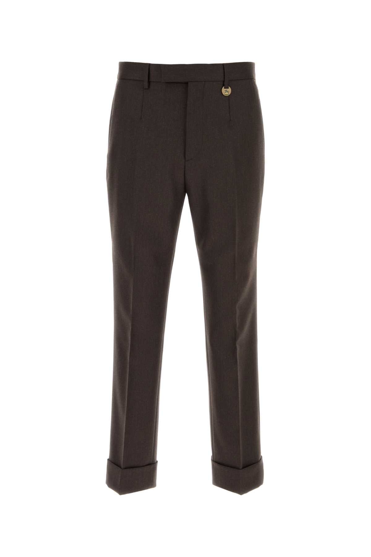 Dark Brown Wool Pant Sootbrown Exterior: Pantaloni