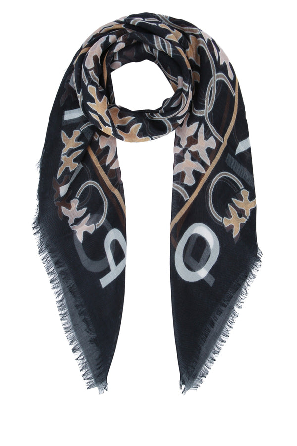 Pinko Foulard Modal scarf in black