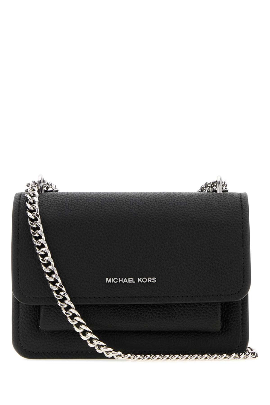 Michael By Michael Kors Xbody Exterior: 100% Leather; Lining: 100% Fabric; Finishing: Silver metal shoulder bag in black