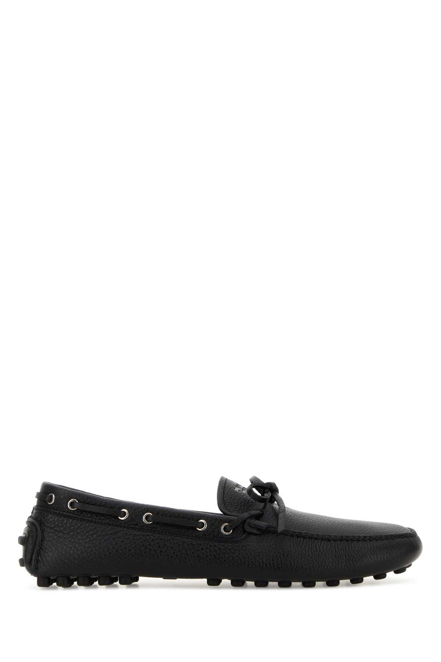 Prada Daino Exterior: 100% Deer loafer in black