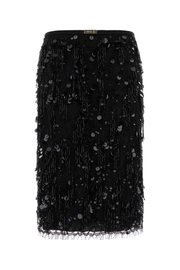 Gucci Exterior: 80% Viscose 20% Nylon; Lining: 100% Nylon skirt in black