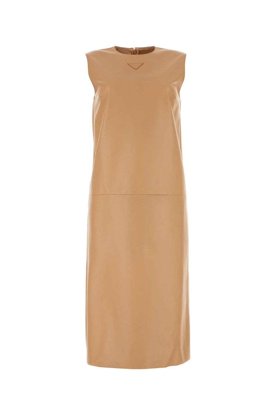Prada Exterior: 100% Nappa Leather; Lining: 93% Cupro dress in beige