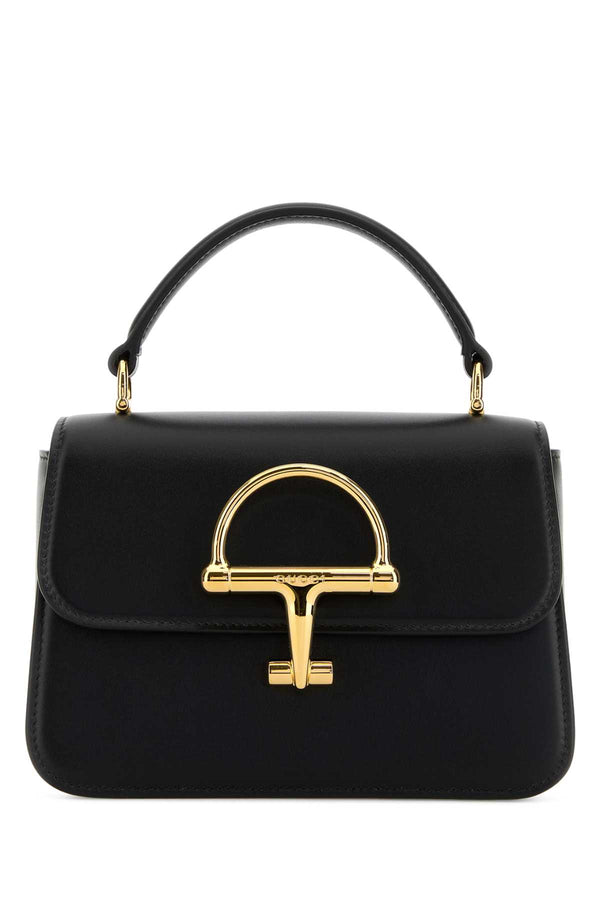 Gucci With Calf skin top handle bag in black
