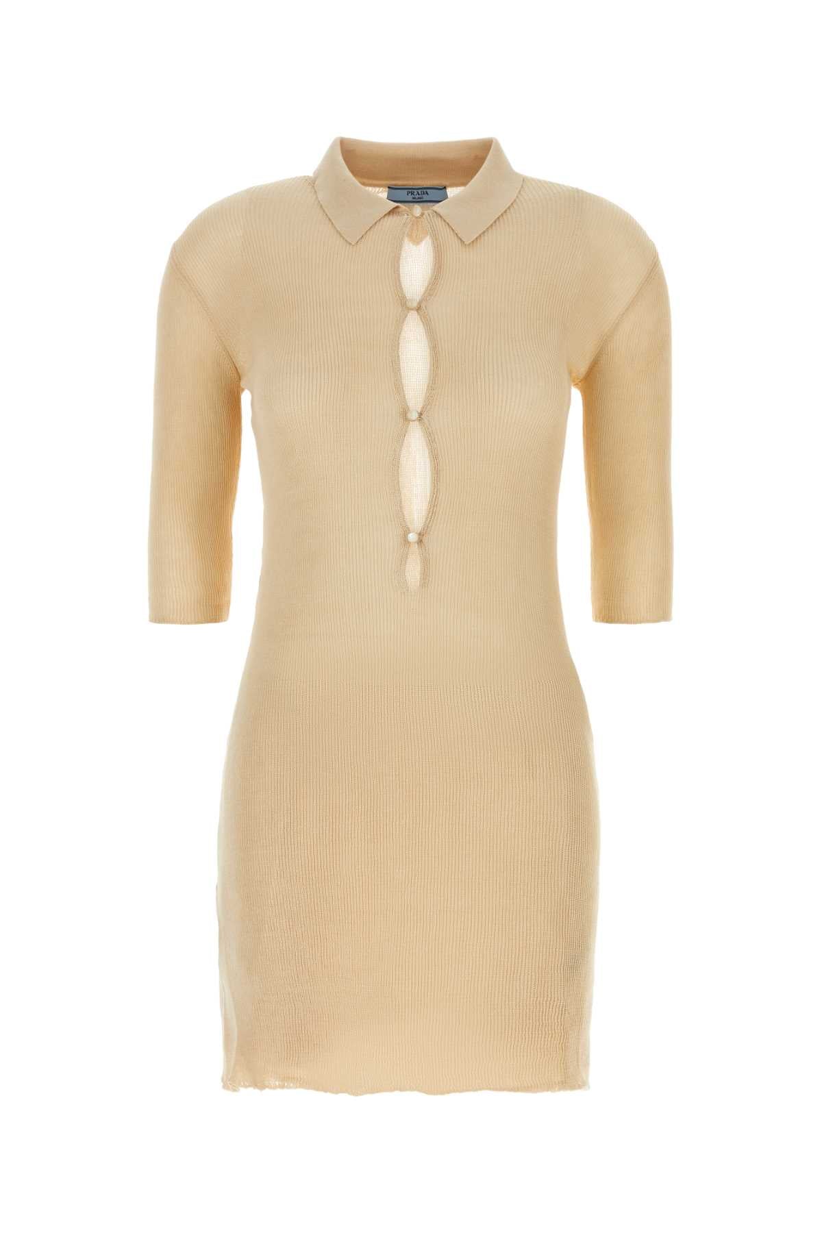 Sand Cotton Polo Dress Sabbia Co-trochus Niloticus Abiti