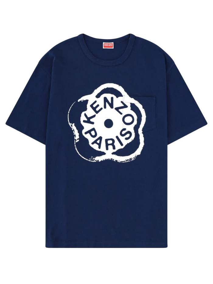 Boke Flower 2.0 T-Shirt Blue Cotton T-shirts