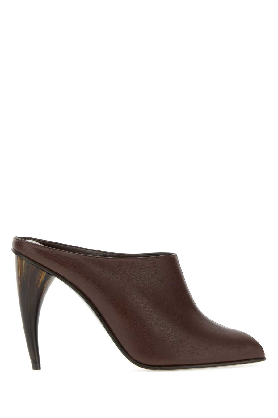 Alexander McQueen Exterior: 100% Lamb leather; Interior: 100% Leather; Sole: Leather and Rubber mule heel in brown