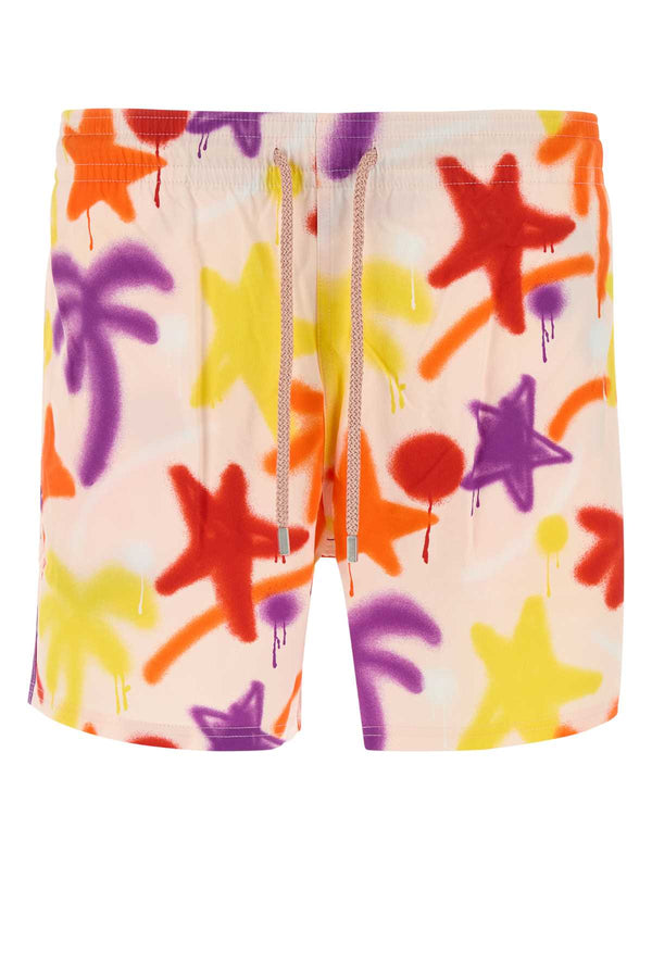 Palm Angels X Vilebrequin Bagno Exterior: 100% Recycled nylon; Lining: 100% Recycled nylon swimming shorts in pink