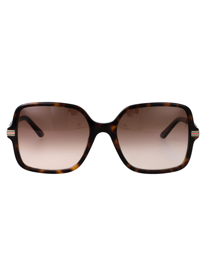 Gg1449s 002 Havana Brown Metal Sunglasses