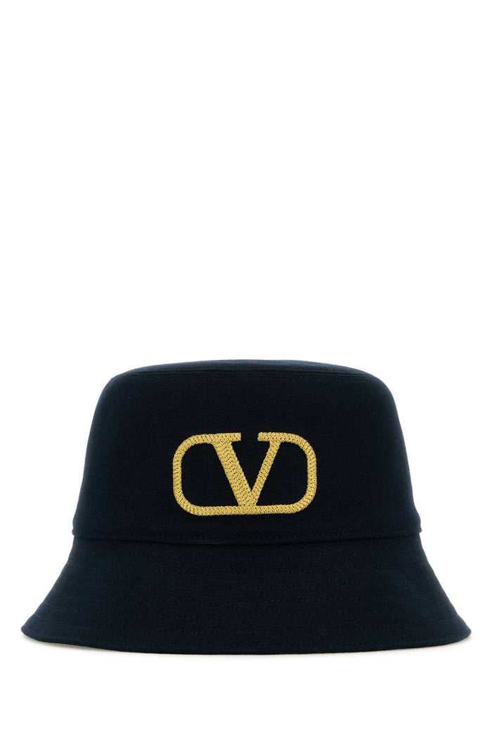 Midnight Blue Cotton Bucket Hat Blunotteoro Cappelli E Fasce Per Capelli