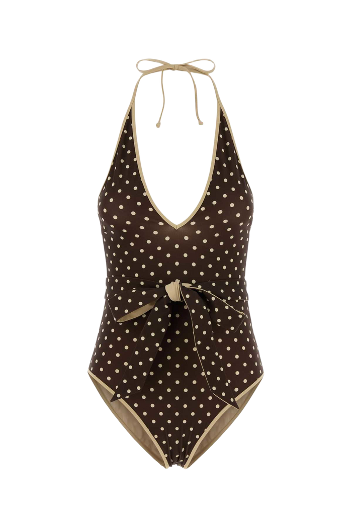 Printed Stretch Nylon Swimsuit Deepchocolatebetulla Polyamide Elastane Felpe