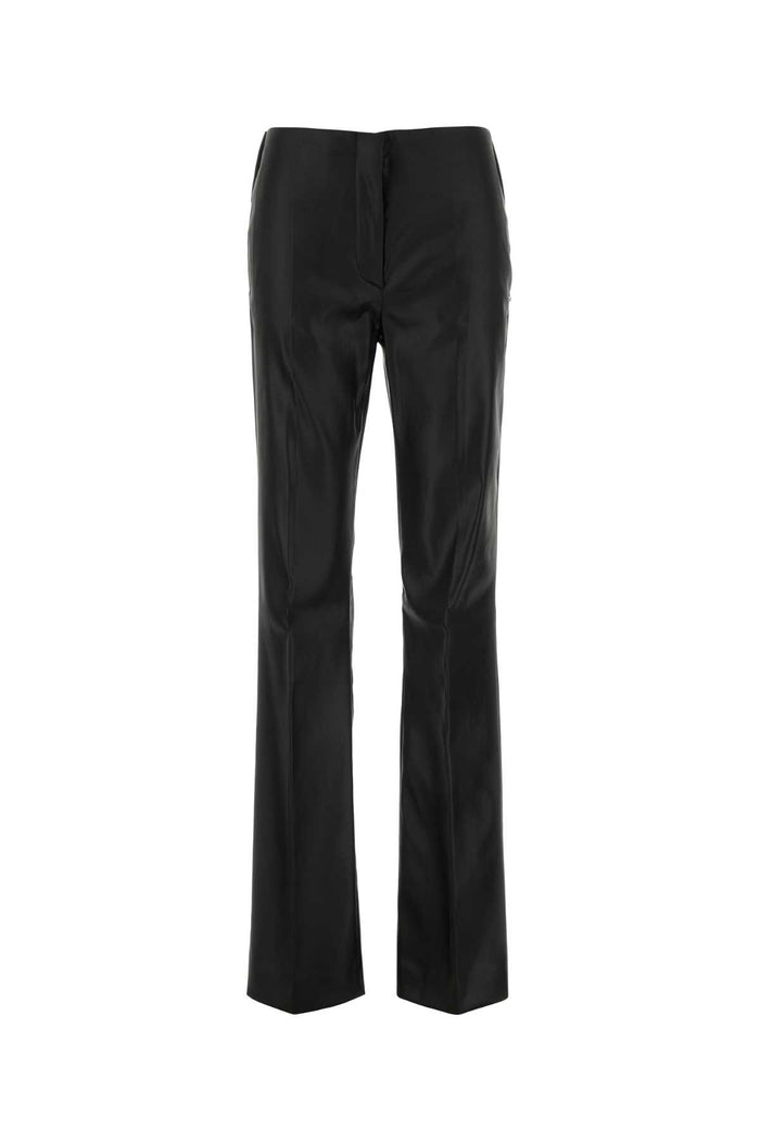 Black Stretch Satin Adepto1234 Pant Nero Pantaloni