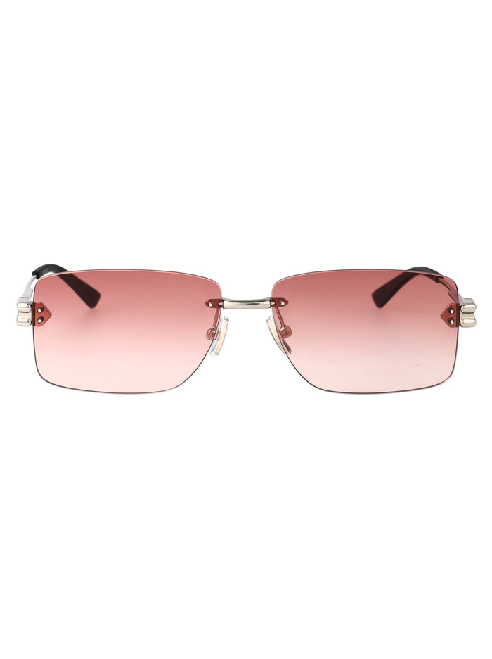 Bv1126s Silver-silver-red Metal Sunglasses