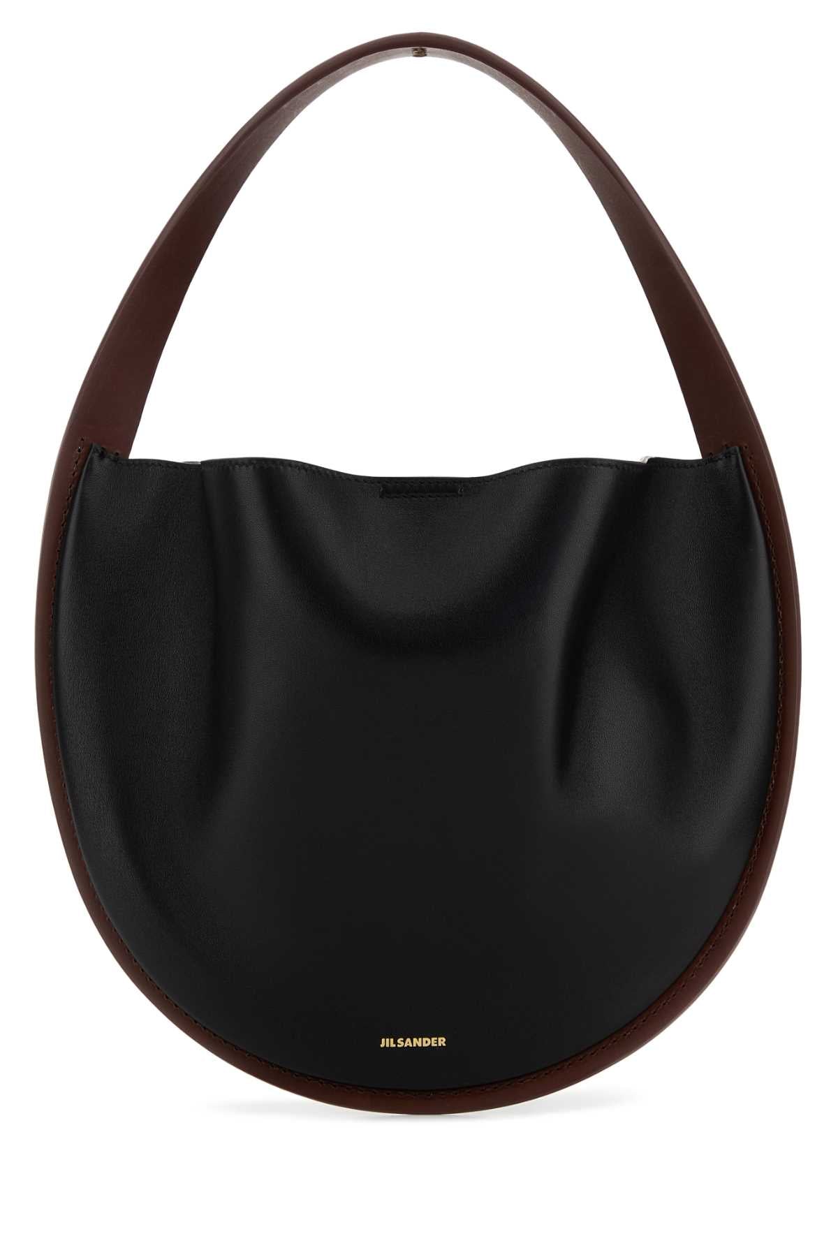 Black Leather Pivot Shoulder Bag Borse A Mano