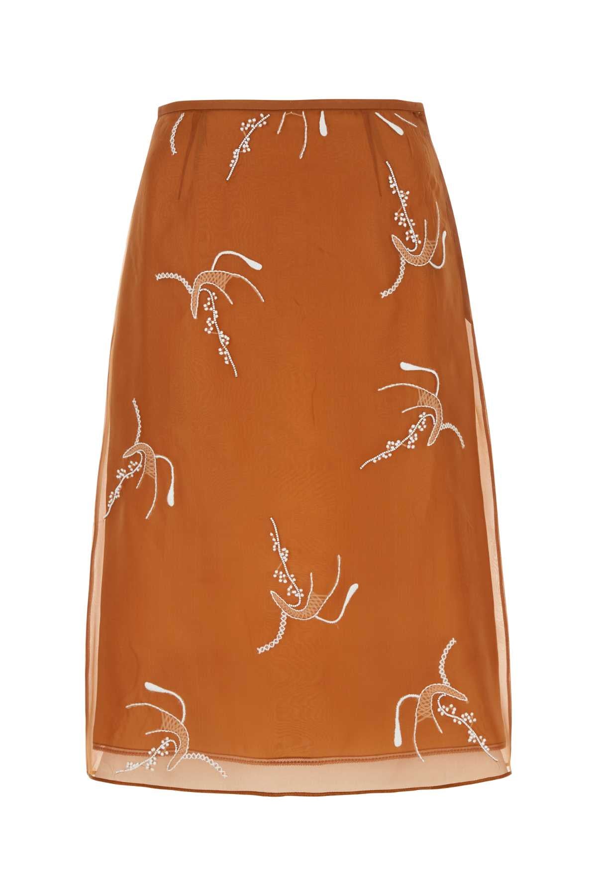 Copper Organza Skirt Ruggine Se-trochus Niloticus-vetro Gonne